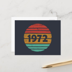 Geboren in 1972 op  verjaardag feestdagenkaart