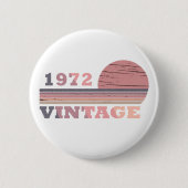 Geboren in 1972  verjaardagscadeau ronde button 5,7 cm (Voorkant)