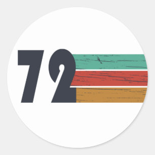 Geboren in 1972  verjaardagscadeau ronde sticker
