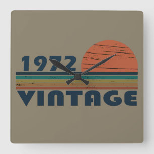 Geboren in 1972  verjaardagscadeau vierkante klok