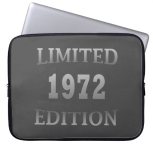 geboren in 1972 verjaardagsverjaardag laptop sleeve