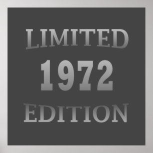 geboren in 1972 verjaardagsverjaardag poster