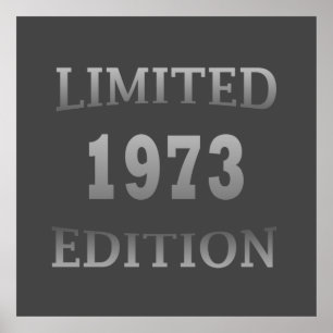 geboren in 1973 50e verjaardag , beperkte uitgave poster