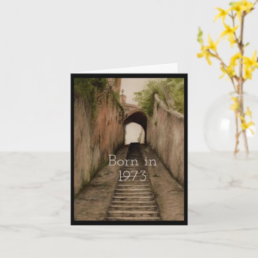 Geboren in 1973 kaart (Gele Bloem)