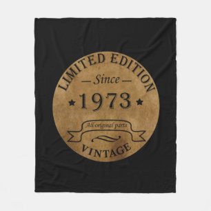 Geboren in 1973 op  verjaardag fleece deken