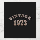 Geboren in 1973 op  verjaardag wijn etiket (Enkel label)