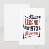 Geboren in 1973 RSVP kaartje (Voorkant / Achterkant)