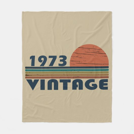 Geboren in 1973  verjaardagscadeau fleece deken (Voorkant)