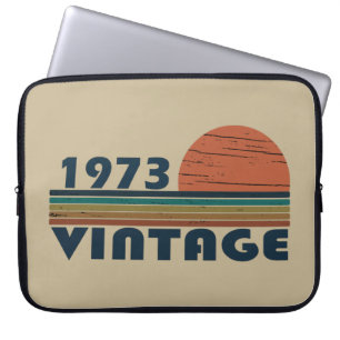 Geboren in 1973 verjaardagscadeau laptop sleeve