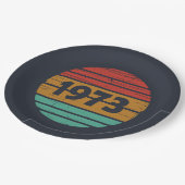 Geboren in 1973 verjaardagscadeau papieren bordje (Gekanteld)