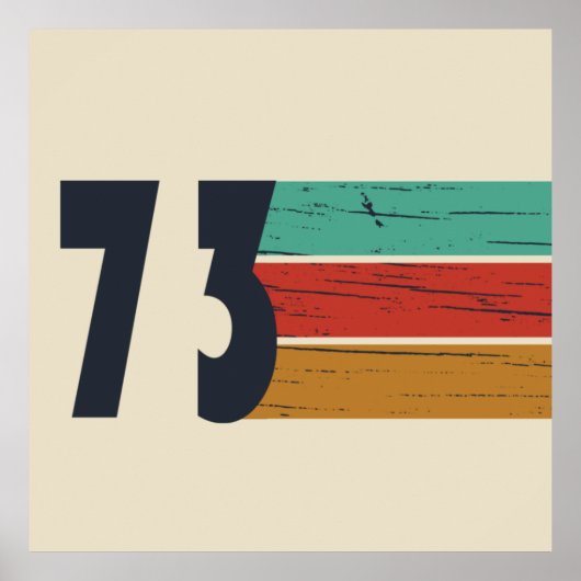 Geboren in 1973 verjaardagscadeau poster (Voorkant)