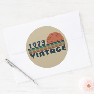 Geboren in 1973  verjaardagscadeau ronde sticker