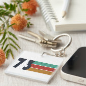 Geboren in 1973 verjaardagscadeau sleutelhanger (Voorkant Rechts)