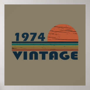 geboren in 1974 49e verjaardag poster