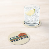 Geboren in 1974 50ste verjaardagsfeest ronde kartonnen onderzetter (Insitu)