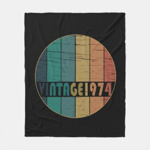 Geboren in 1974 verjaardagscadeau fleece deken