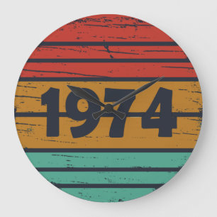 Geboren in 1974  verjaardagscadeau grote klok