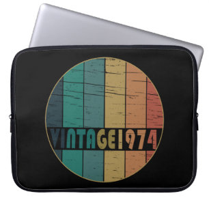 Geboren in 1974 verjaardagscadeau laptop sleeve