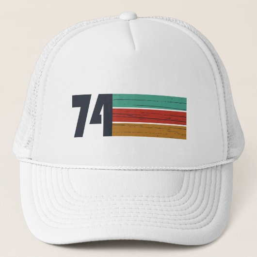 Geboren in 1974 verjaardagscadeau trucker pet (Voorkant)