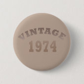 Geboren in 1974 verjaardagsfeest ronde button 5,7 cm (Voorkant)