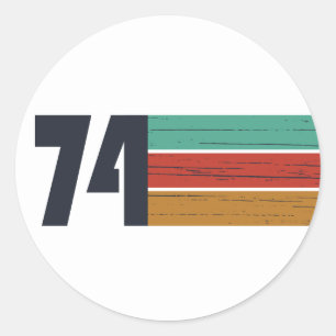 Geboren in 1974  verjaardagsfeest ronde sticker
