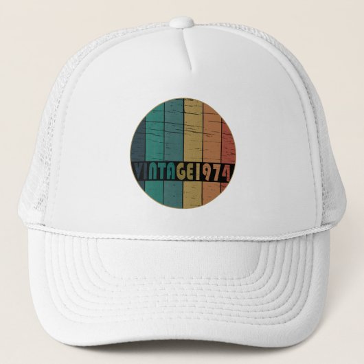 Geboren in 1974 verjaardagsfeest trucker pet (Voorkant)