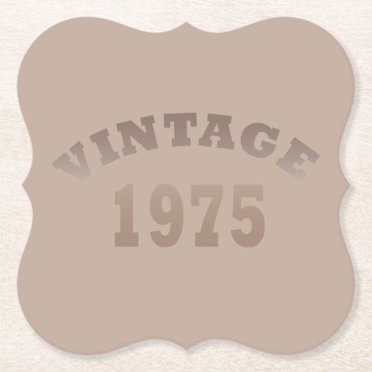 Geboren in 1975  50ste verjaardagsfeest kartonnen onderzetters (Voorkant)