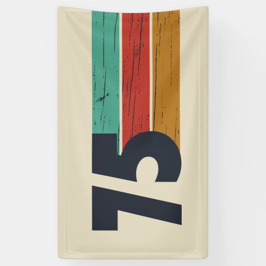 Geboren in 1975 50ste verjaardagsfeest spandoek (Verticaal)