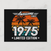 Geboren in 1975 Limited Editie Retro Geweldig Sind Briefkaart (Voorkant)