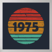 Geboren in 1975 op verjaardag poster (Voorkant)
