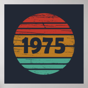 Geboren in 1975 op verjaardag poster