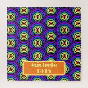 Geboren in 1975 Retro Geometrische naam Legpuzzel