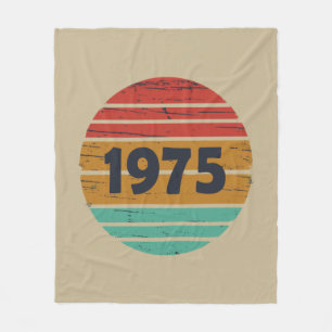 Geboren in 1975 retro verjaardagscadeau fleece deken