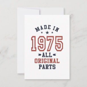 Geboren in 1975 RSVP kaartje