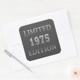 Geboren in 1975 verjaardagsfeestje vierkante sticker