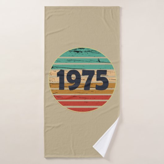 Geboren in 1975 vintage verjaardagscadeau badhanddoek (Badhanddoek)