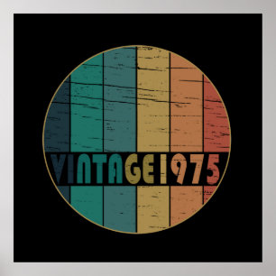 Geboren in 1975 vintage verjaardagscadeau poster