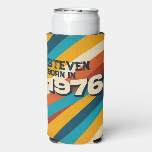 Geboren in 1976 Gepersonaliseerde Koelbox - Retro (Seltzer Achterkant)