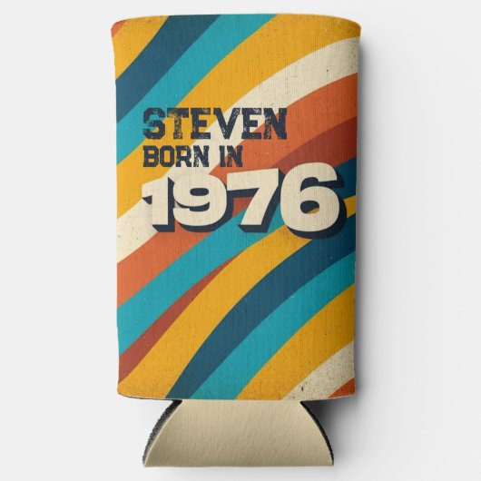Geboren in 1976 Gepersonaliseerde Koelbox - Retro  (Voorkant)