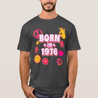 Geboren in 1976 op 70-jarige verjaardag Retro gebo T-shirt