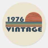 Geboren in 1976 verjaardagscadeau ronde sticker (Voorkant)