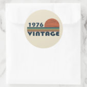 Geboren in 1976 verjaardagscadeau ronde sticker (Tas)