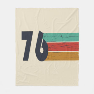 Geboren in 1976 vintage 50e verjaardag cadeau fleece deken