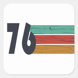 Geboren in 1976 vintage 50e verjaardagsfeestje vierkante sticker