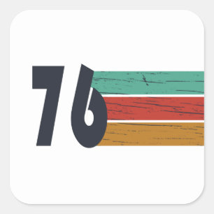 Geboren in 1976 vintage 50ste verjaardagsfeestje vierkante sticker