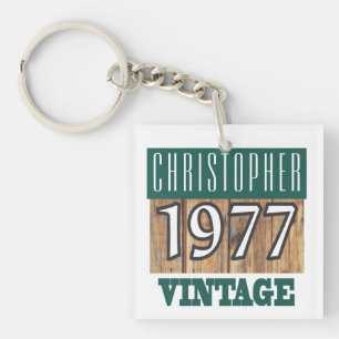 Geboren in 1977. 1977 Keyring Sleutelhanger
