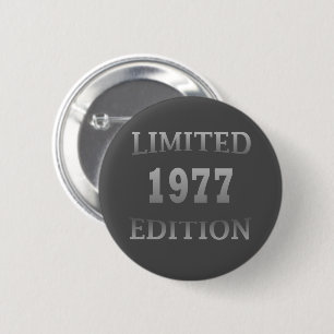 Geboren in 1977 elegante moderne verjaardagscadeau ronde button 5,7 cm