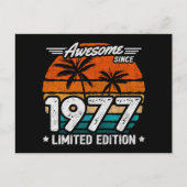 Geboren in 1977 Limited Edition Retro Geweldig Sin Briefkaart (Voorkant)