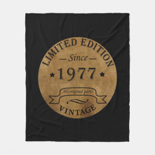 Geboren in 1977 op verjaardag fleece deken