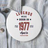 Geboren in 1977. ronde button 6,0 cm (In situ)